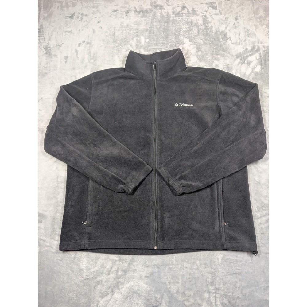 Columbia Jacket Mens 2XL Gray Fleece Omni-Heat Full Zip Lined Outdoor Thermal